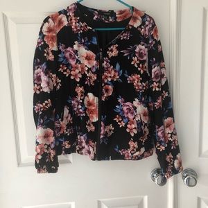 Floral bomber jacket